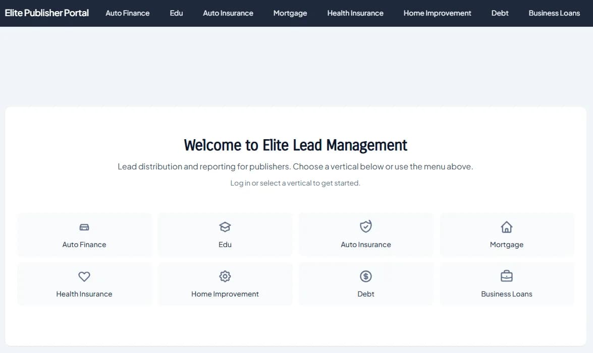 ELITEBIZPANEL website screenshot